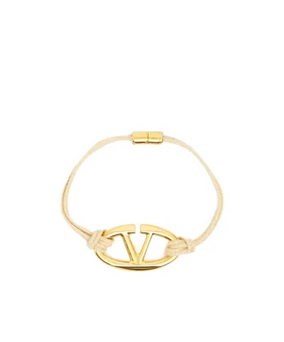 Valentino Garavani Vlogo Corded Bracelet In Yellow