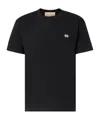 Valentino Logo Patch Crew Neck Short Sleeve T-shirt In Black