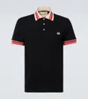 Valentino Vlogo Signature Cotton Polo Shirt In Black