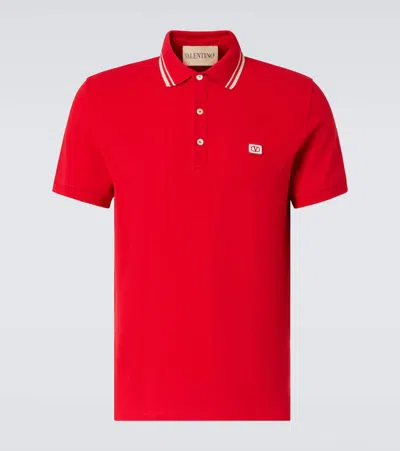 VALENTINO VLOGO COTTON PIQUÉ POLO SHIRT