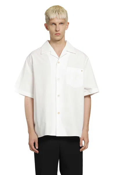 Valentino Vlogo Cotton Shirt In White