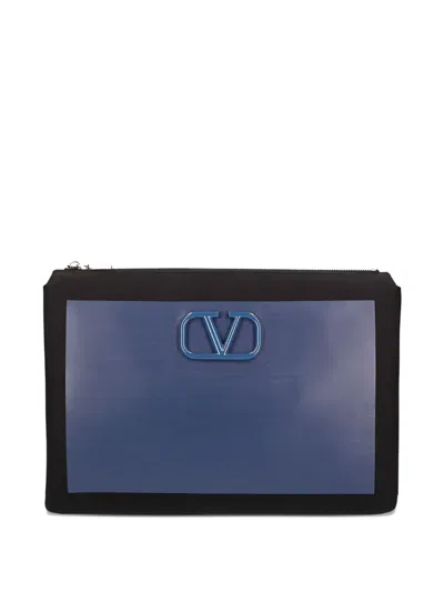 Valentino Garavani Vlogo Cross Body Bag In Blue