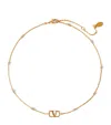 Valentino Vlogo Signature Crystal-embellished Necklace In Gold