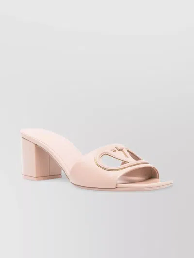 Valentino Garavani Vlogo Cut-out Leather Mules