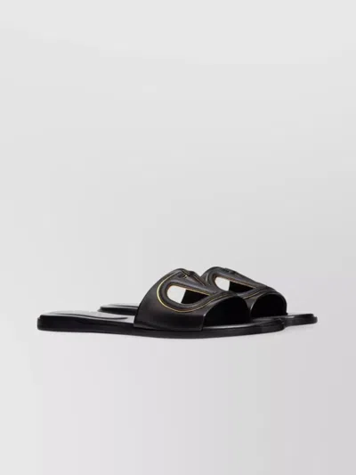 VALENTINO GARAVANI VLOGO CUT-OUT LEATHER SANDALS