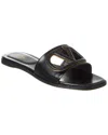 Valentino Garavani Valentino Vlogo Cutout Leather Sandal In Black