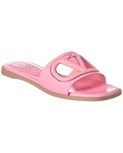 Valentino Garavani Valentino Vlogo Cutout Leather Sandal In Pink