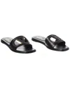 Valentino Vlogo Cutout Leather Sandals (authentic Pre-loved) In Black