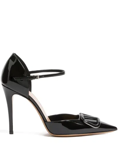 Valentino Garavani Vlogo-detail Heeled Pumps In Black