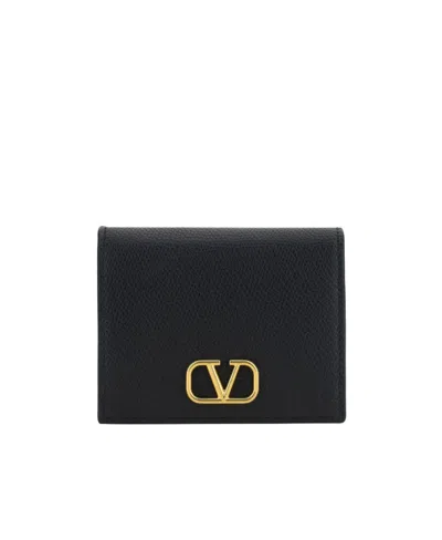Valentino Garavani Vlogo Bi-fold Wallet In Black