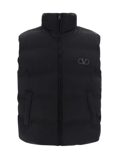 Valentino Vlogo Down Vest In Nero