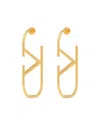 Valentino Garavani Vlogo Signature Metal Earrings Woman Gold Uni In Yellow