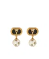 Valentino Vlogo Earrings In Gold