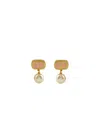 Valentino Pearl Embellished Gold-tone Earrings Collection In Gold