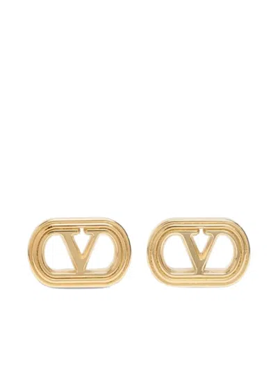 Valentino Garavani Ovalette Stud Earrings Featuring Oval Shape In Gold
