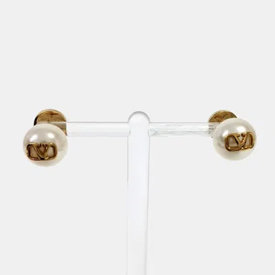 Pre-owned Valentino Garavani V-logo Earrings In Multi