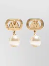 Valentino Ovalette Earrings Featuring Pearl Detail