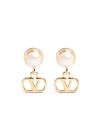 Valentino Vlogo Earrings In Yellow