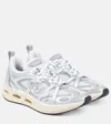 Valentino Garavani Vlogo Easyjog Leather-trimmed Sneakers In Silver