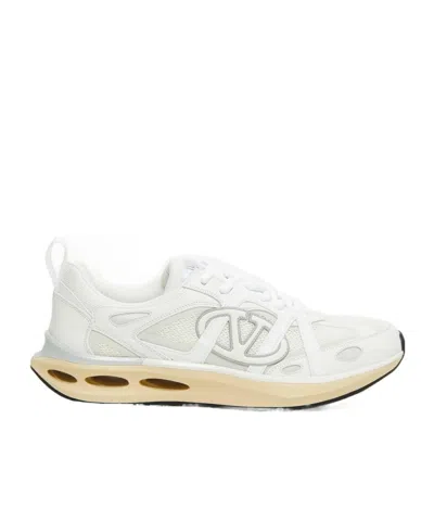 Valentino Garavani Valentino Vlogo Signature Lace-up Sneakers In White