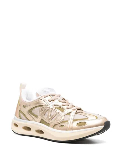 Valentino Garavani Vlogo Easyjog Sneakers In Gold