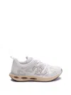 Valentino Garavani White Leather And Fabric Vlogo Easyjog Sneakers In White