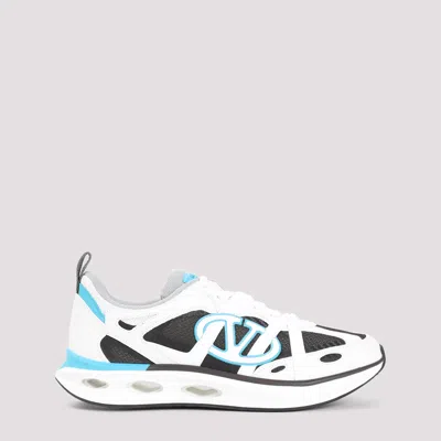 Valentino Garavani Two-tone Leather V-logo Low-top Sneakers In Multi