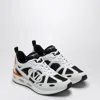 Valentino Two-tone Leather V-logo Low-top Sneakers In White