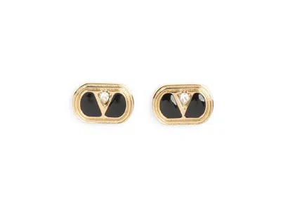 Valentino Garavani Ovalette Crystal-embellished Earrings In Multicolor