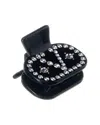 Valentino Vlogo Embellished Logo Hair Clip In Black