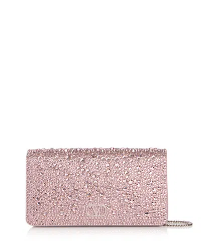Valentino Garavani Vlogo Embellished Mini Shoulder Bag In Pink