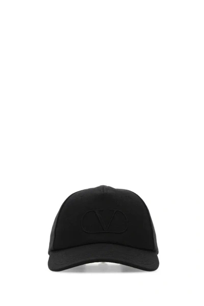 Valentino Garavani Valentino Vlogo Embroidered Baseball Cap In Black