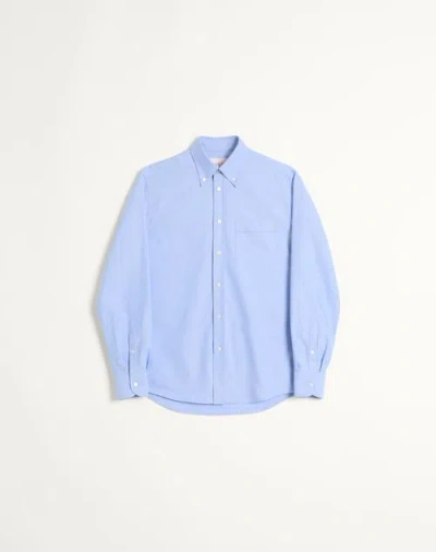 VALENTINO VALENTINO VLOGO EMBROIDERED COTTON SHIRT