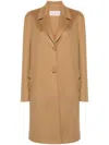 Valentino Vlogo Felted Coat In Braun