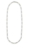 Valentino Garavani Vlogo Figaro Chain Necklace In White/silver