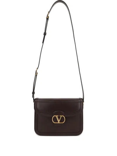 Valentino Garavani Vlogo Flap Shoulder Bag In Brown