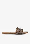 Valentino 5mm Iconographie Embroidered Flats In Beige