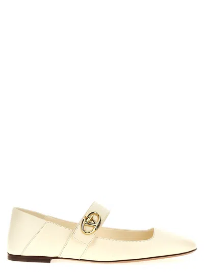 Valentino Garavani Vlogo Flat Shoes In White