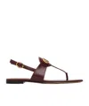 Valentino Vlogo Flip-flop Sandals In Brown