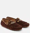 Valentino Garavani Brown Split-leather Plaster Caster Loafers