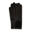 Valentino Leather Gloves Featuring Cutout Shapes And Stitch Design In Black