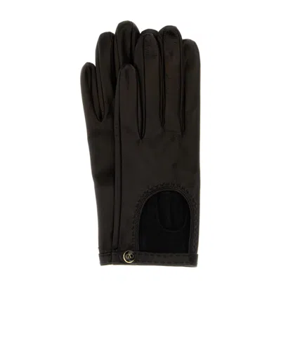 Valentino Garavani Vlogo Gloves In Black