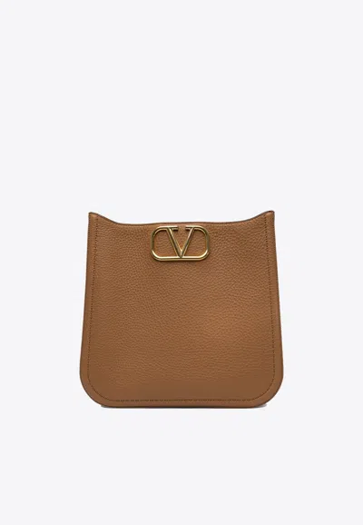Valentino Garavani Vlogo Grained Leather Tote Bag