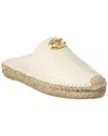 Valentino Vlogo Grainy Leather Mule Espadrille