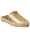 Valentino Garavani The Bold Edition Vlogo Mule In Metallic Grainy Calfskin 25mm Woman Gold 38 In Gold