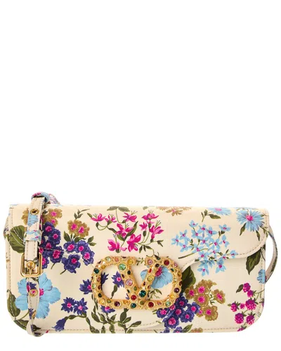 Valentino Garavani Valentino Vlogo Leather Clutch