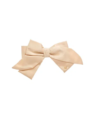 Valentino Garavani Valentino Vlogo Hair Bow In Neutral