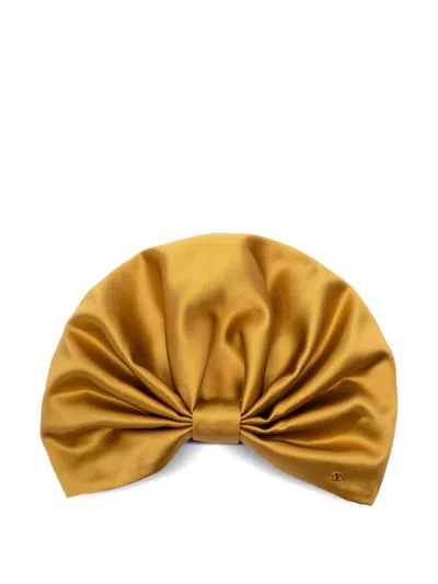 Valentino Vlogo Head Scarf In Gold
