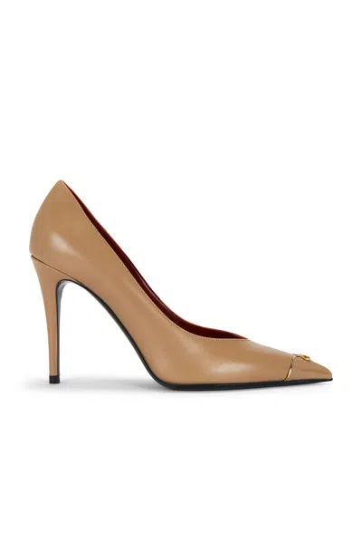 Valentino Garavani Vlogo Heartip Pump In Brown