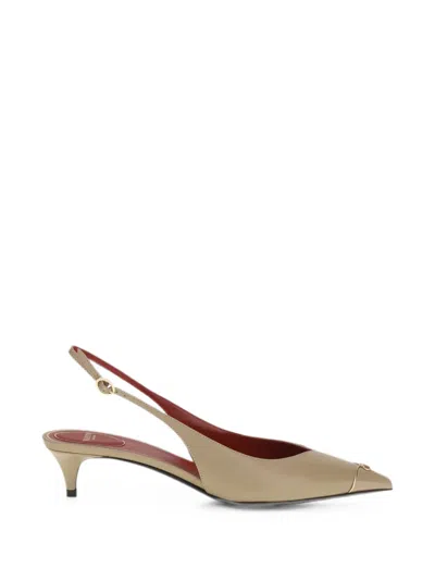 Valentino Garavani Vlogo Heartip Slingback Pumps In Animal Print